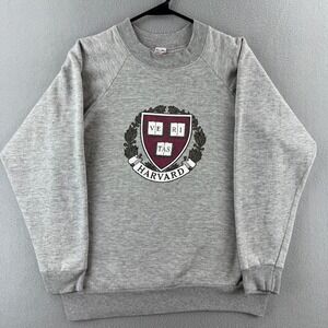 Vintage Harvard University Sweatshirt Mens 80s College Crewneck Raglan USA